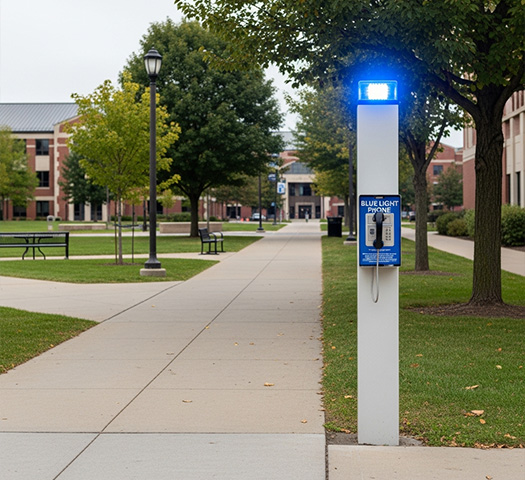 Campus Blue Light Emergency Phones